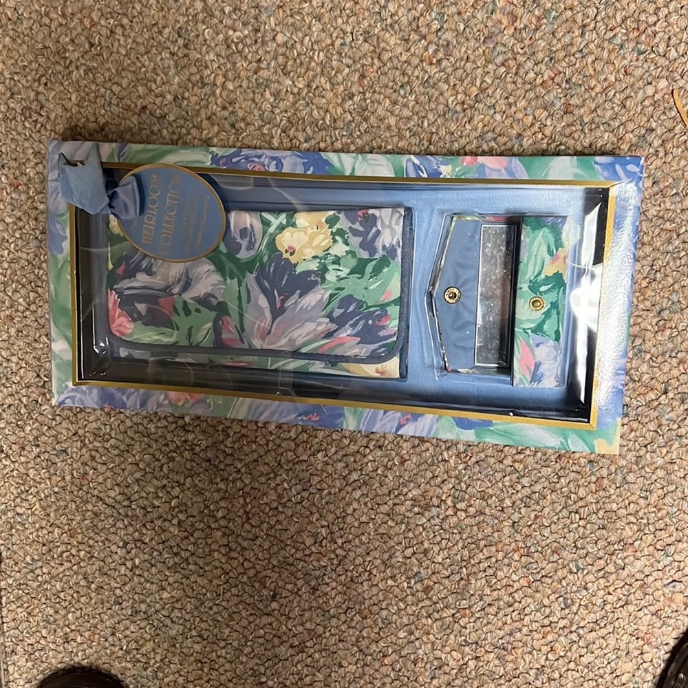 Womens check clutch with lipstick holder